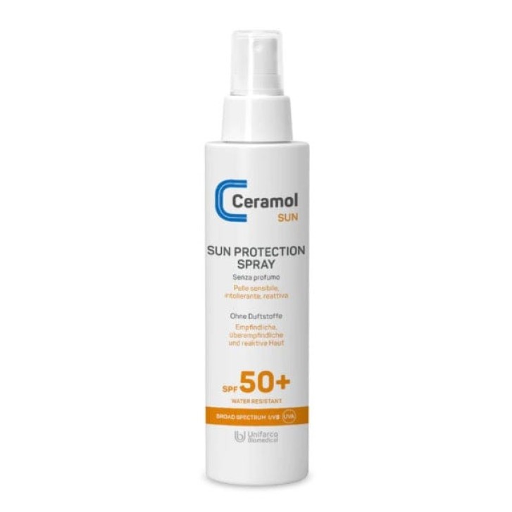 Ceramol Spray Solare Alta Protezione SPF 50+ Assorbimento Veloce 150ml - UNIFARCO