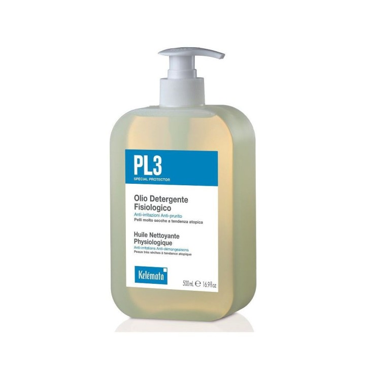 Olio Detergente Idratante Alta Tollerabilità per Pelli Secche e Irritate 500ml - PL3