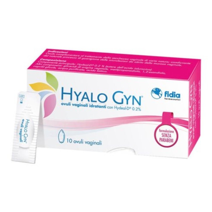 Ovuli Vaginali Idratanti per Secchezza 10 pezzi 2,2g Senza Parabeni - HYALO GYN