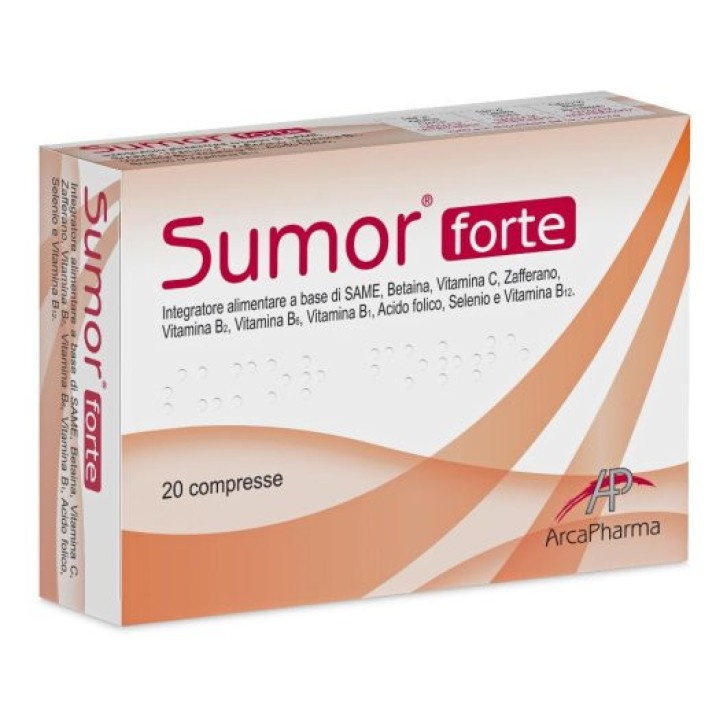 SUMOR FORTE Integratore con SAMe Vitamine e Minerali 20 Compresse - ARCAPHARMA