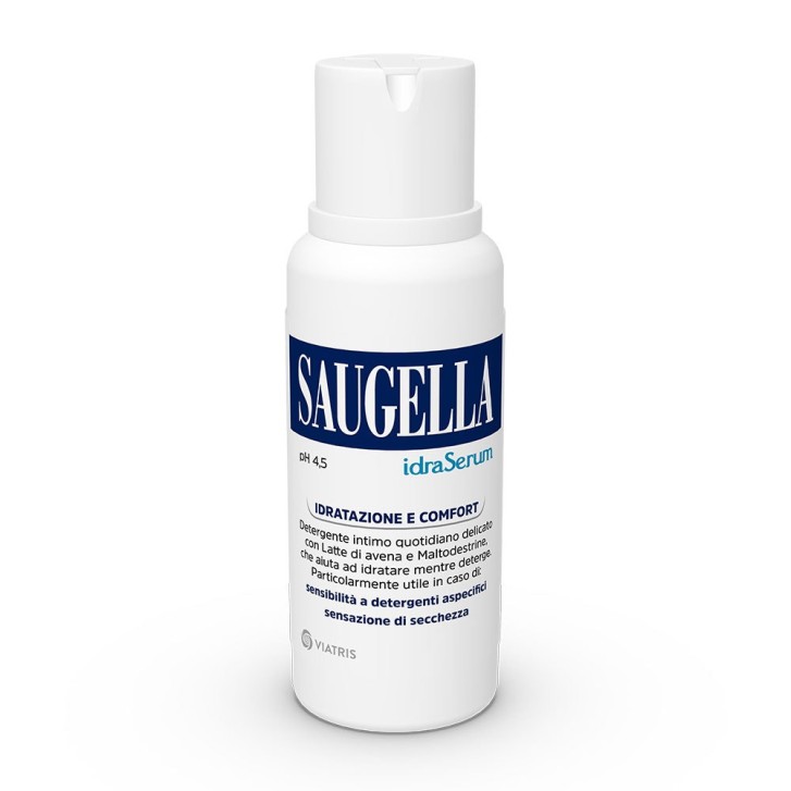 IdraSerum Detergente Intimo pH 4,5 con Latte di Avena e Calendula 200ml - SAUGELLA