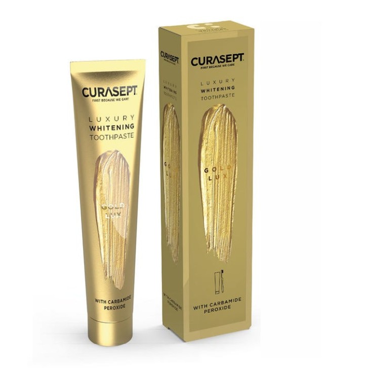 Gold Luxury White Dentifricio Sbiancante Premium con Idrossiapatite 75ml - CURASEPT