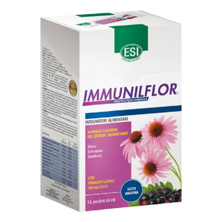 Immunilflor Integratore Sistema Immunitario con Echinacea e Zinco Pocket Drink - ESI