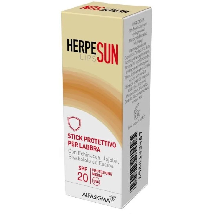 Stick Labbra Protezione Solare SPF 20 Emolliente e Lenitivo 5ml - HERPESUN DEFEND