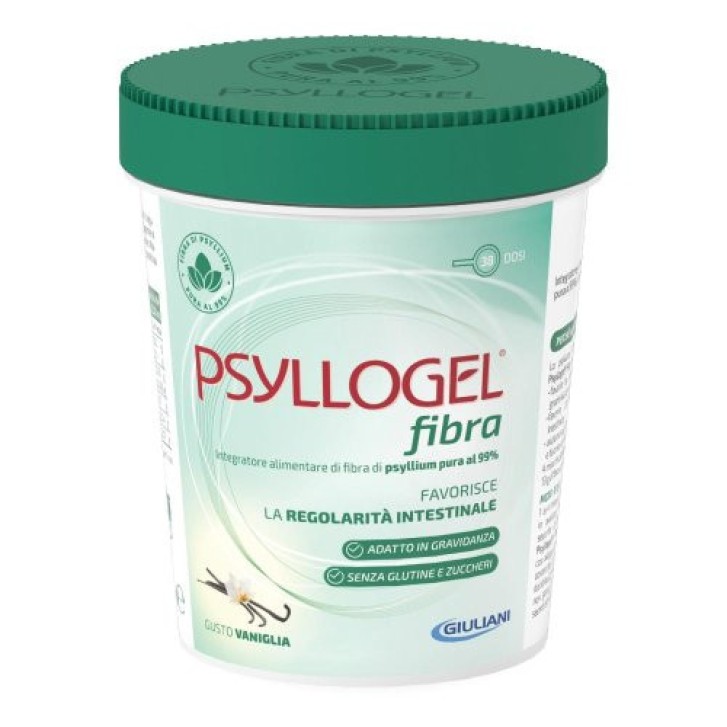 PSYLLOGEL Fibra di Psyllium Integratore Alimentare Vaniglia Senza Glutine 170g