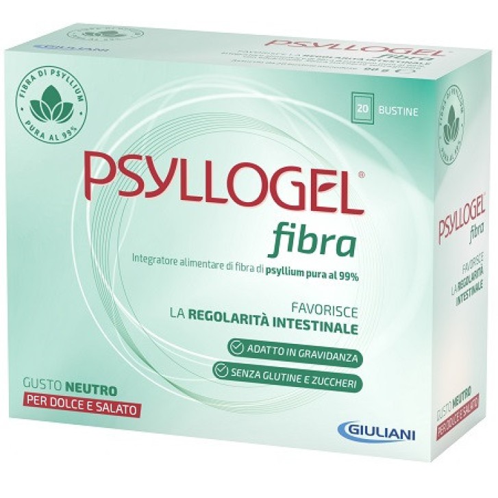 Psyllogel Fibra Integratore Regolarità Intestinale Psyllium 20 Bustine Senza Glutine - Psyllogel