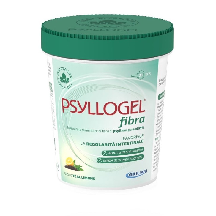 Fibra di Psyllium 99% Pura Integratore Alimentare Tè Limone Senza Glutine 170g - PSYLLOGEL