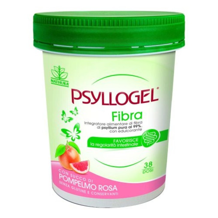 Integratore Fibra Psyllium Pompelmo Rosa Senza Glutine e Zuccheri 170g - PSYLLOGEL