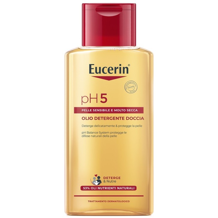 Olio Detergente Doccia pH5 Protezione Microbioma Pelli Sensibili 200ml - EUCERIN