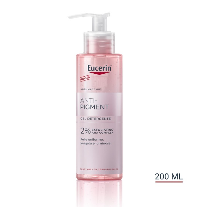 Gel Detergente Esfoliante Anti-pigmento AHA 2% per Luminosità Pelle 200ml - EUCERIN