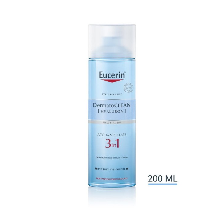 Acqua Micellare 3 in 1 Detergente Viso per Tutti i Tipi di Pelle 200ml - EUCERIN