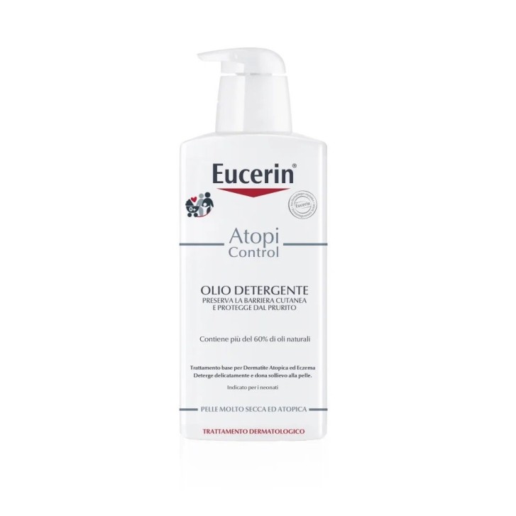 Eucerin Atopi Olio Detergente per Pelle Atopica 20% Omega Senza Profumo 400ml - EUCERIN