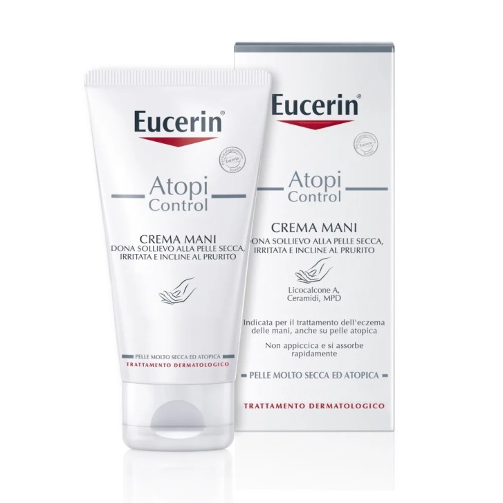 Atopi Control Crema Mani Idratante Antiprurito per Eczema Senza Profumo 75ml - EUCERIN