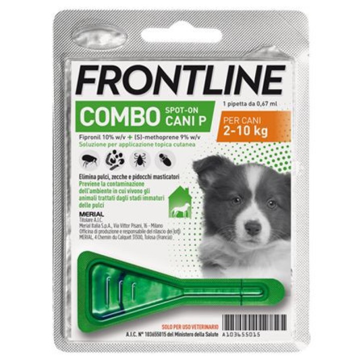 FRONTLINE COMBO Antiparassitario Spot-on per Cani 2-10 kg 1 Pipetta - FRONTLINE