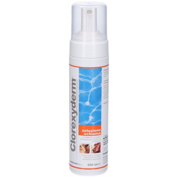 Soluzione Schiuma Disinfettante Antimicrobica per Cani e Gatti 200ml - CLOREXYDERM