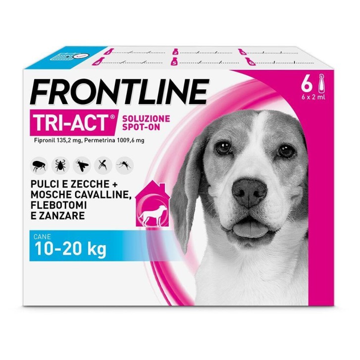 FRONTLINE TRI-ACT Antiparassitario Spot-On Cani 10-20 Kg Pulci Zecche Zanzare - FRONTLINE