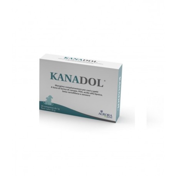 Kanadol Integratore con Canapa e PEA per Cani e Gatti 30 Compresse - AURORA BIOFARMA