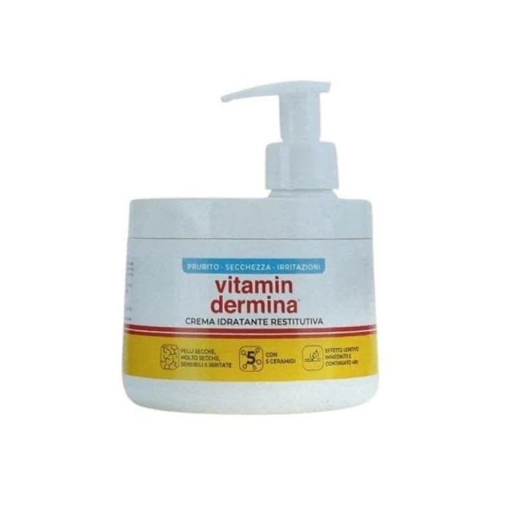 Crema Idratante Lenitiva e Nutriente per Pelli Secche 400ml - VITAMINDERMINA