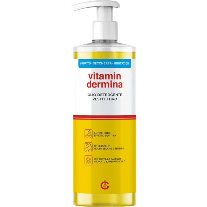 Vitamindermina Olio Detergente Viso e Corpo Ipoallergenico 500ml - IST.GANASSINI SpA