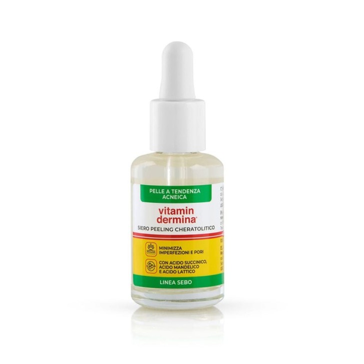 Siero Peeling Cheratolitico Esfoliante per Pelle Grassa 30ml - VITAMINDERMINA