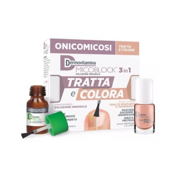 Micoblock Trattamento Unghie Antimicosi 3in1 Sbiancante e Idratante - Dermovitamina