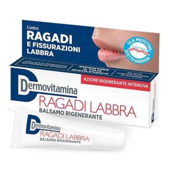 Balsamo Labbra Rigenerante Lenitivo Idratante per Ragadi 8ml - DERMOVITAMINA