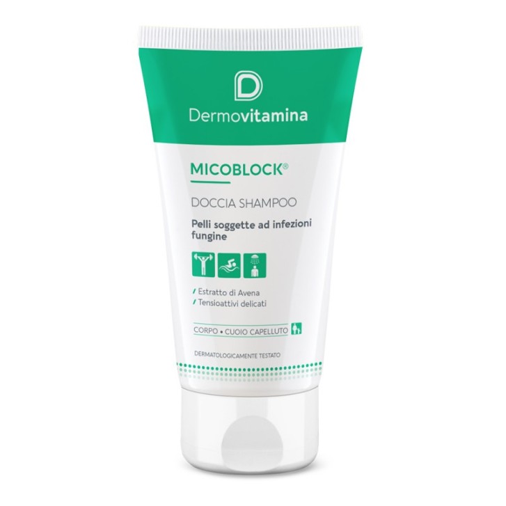 MICOBLOCK Doccia Shampoo per Pelli Soggette a Infezioni Fungine 200ml - DERMOVITAMINA