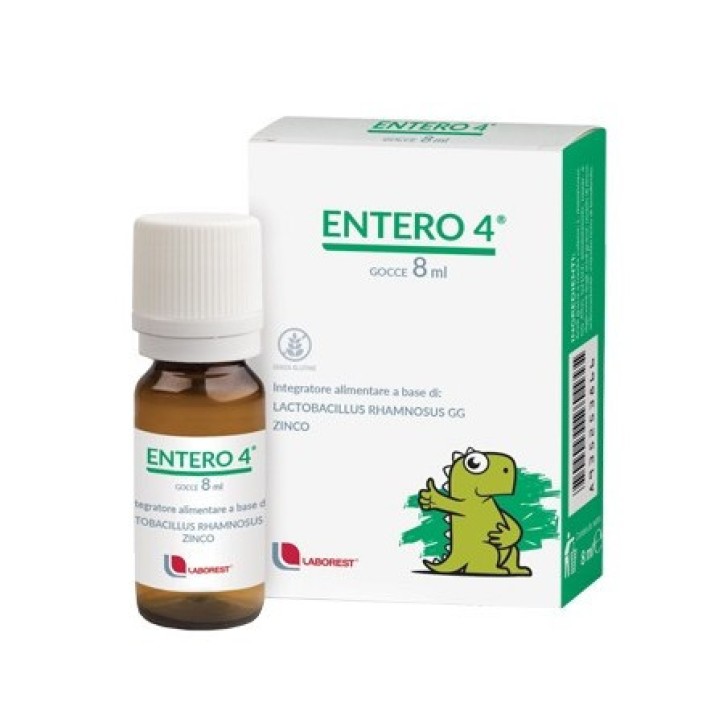 Entero 4 Integratore Probiotico Gocce per Flora Intestinale Senza Glutine 8 ml - URIACH
