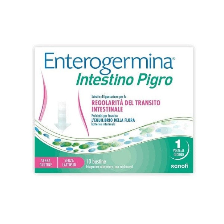 ENTEROGERMINA Probiotici e Prebiotici Integratore Intestino Pigro 10 Bustine - ENTEROGERMINA