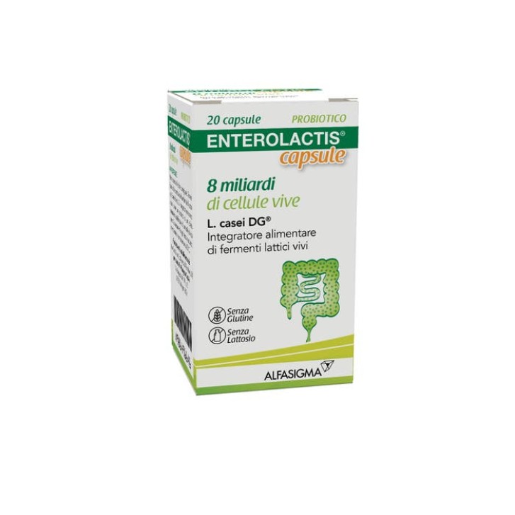 ENTEROLACTIS MD8 Integratore Probiotico 8 Miliardi Fermenti 20 Capsule - ENTEROLACTIS
