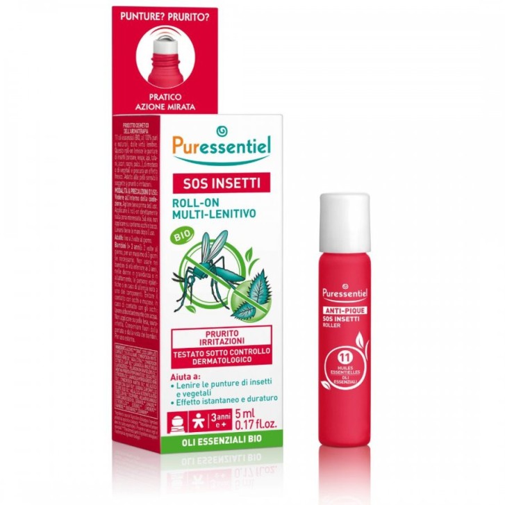 Roller Lenitivo Naturale per Punture di Insetti Adulti e Bambini 5ml - Puressentiel