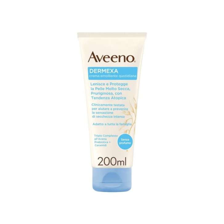 Crema Idratante per Pelle Secca e Eczema 24h Senza Profumo 200mL - AVEENO