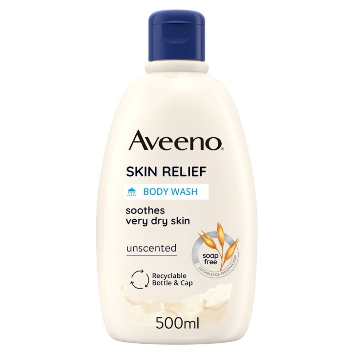 Bagno Doccia Ipoallergenico per Pelle Sensibile Senza Profumo 500ml - AVEENO