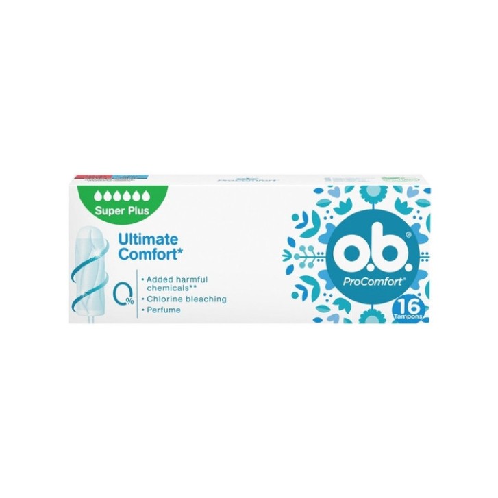 Tamponi Super Plus SilkTouch per Flusso Intenso Confezione da 16 pezzi - OB