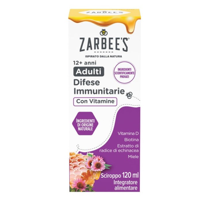 Sciroppo Difese Immunitarie con Miele Vitamina D Biotina Echinacea 120ml - ZARBEE\'S