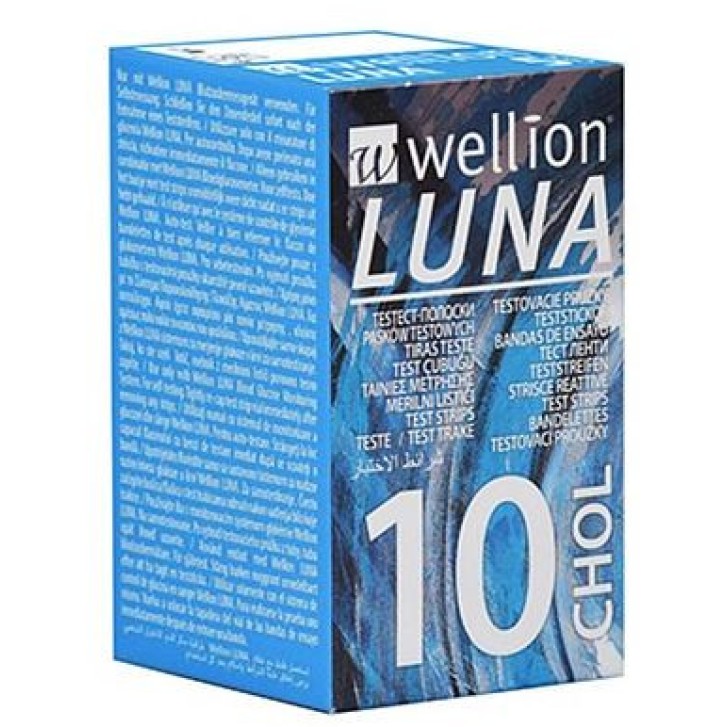 Strisce Reattive Misurazione Colesterolo Luna Auto Coding 10 pezzi - Wellion
