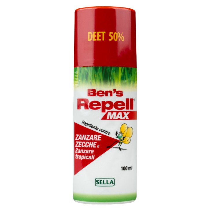 Insettorepellente Spray DEET 50% contro Zanzare e Zecche No-Gas 100ml - BENS\' REPELL