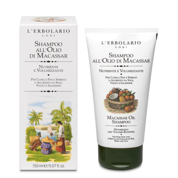 Shampoo Olio di Macassar Nutriente Volumizzante Senza Siliconi 150ML - L\'ERBOLARIO