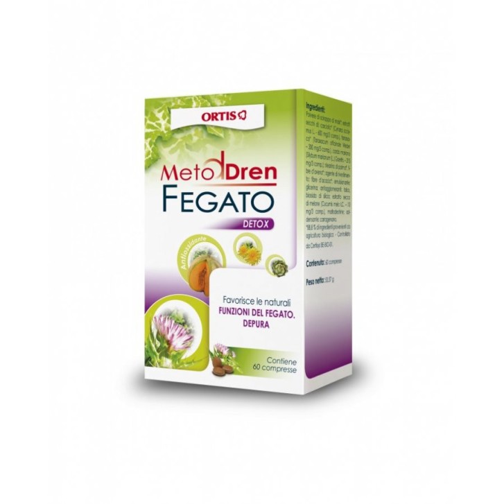 Integratore Detox Fegato Biologico con Carciofo e Tarassaco 60 Compresse - Metoddren