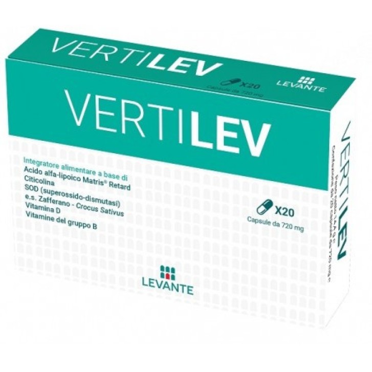 Vertilev Integratore Acido Alfa-Lipoico e Citicolina 20 Capsule - Levante