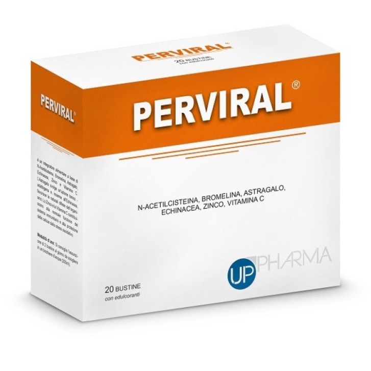 Perviral Integratore Immunitario con N-acetilcisteina Bromelina Vitamina C Echinacea 20 bustine
