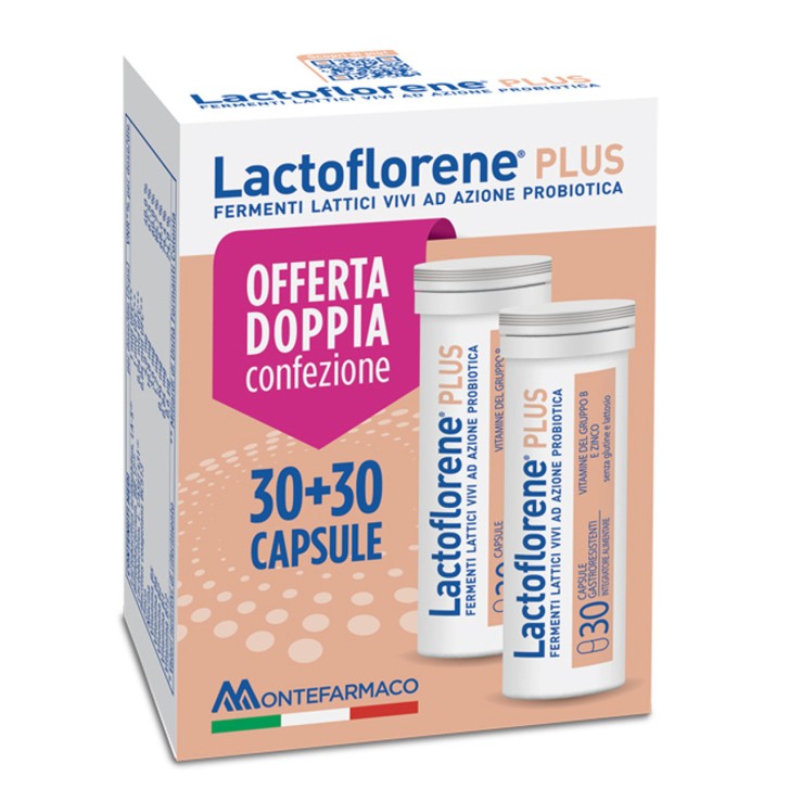 Lactoflorene Plus integratore probiotico senza glutine e lattosio 30 capsule bipack - Lactoflorene