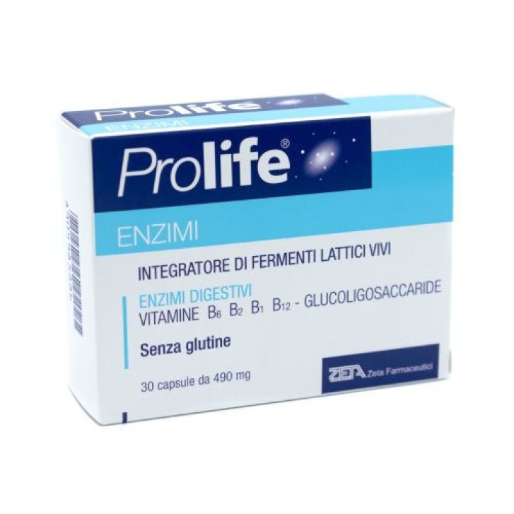 Integratore alimentare con enzimi e probiotici senza glutine 30 capsule - Prolife