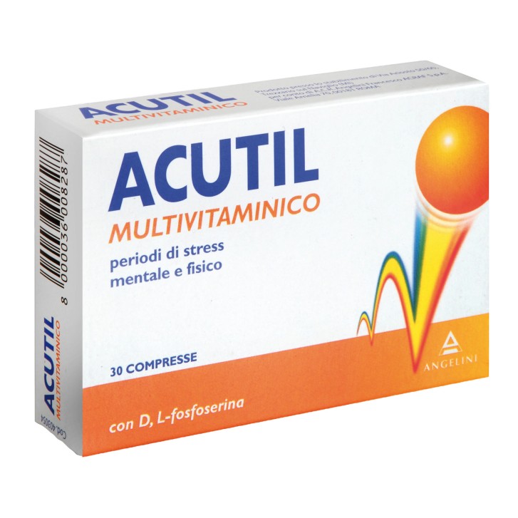 Acutil Multivitaminico Integratore Alimentare con Vitamine e Minerali 30 Compresse - Acutil