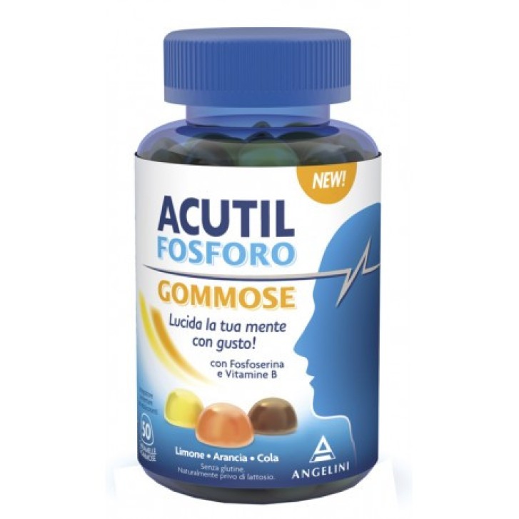 Acutil Fosforo Integratore Memoria e Concentrazione Vitamine B e Zinco 50 Caramelle - Acutil