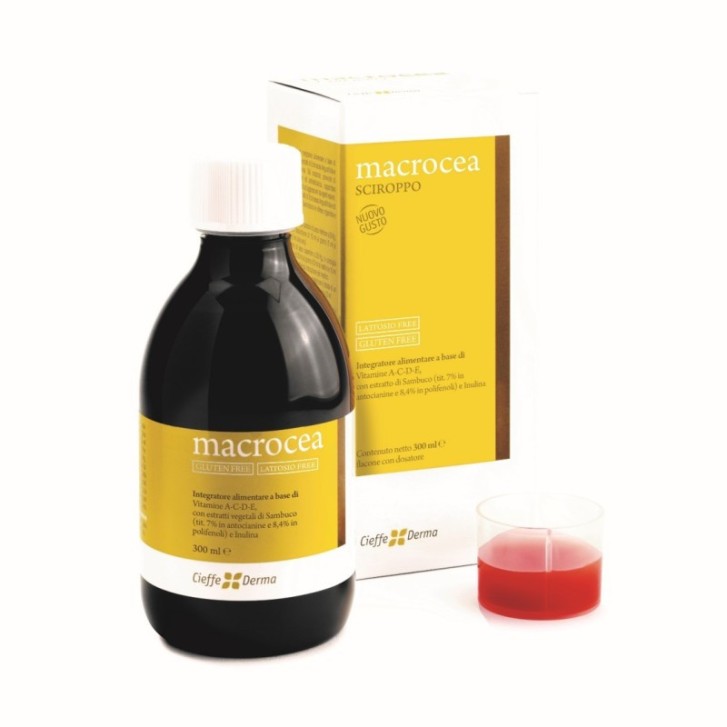 Macrocea Sciroppo Multivitaminico con Vitamine A C D E e Inulina 300ml - Cieffe Derma