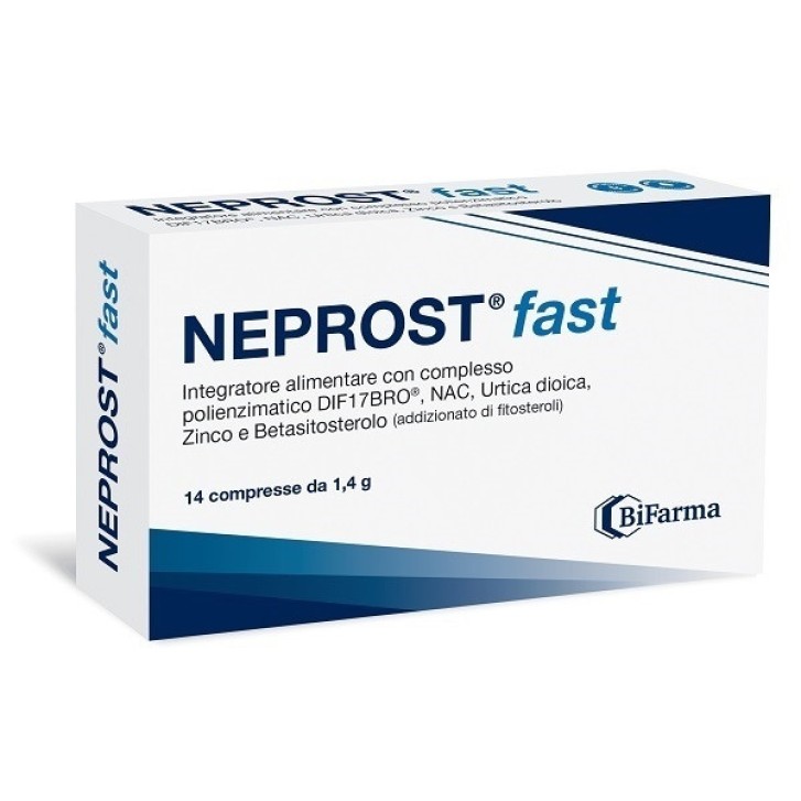 Neprost Fast Integratore Prostata con DIF17BRO NAC Urtica Dioica e Zinco 14 Compresse