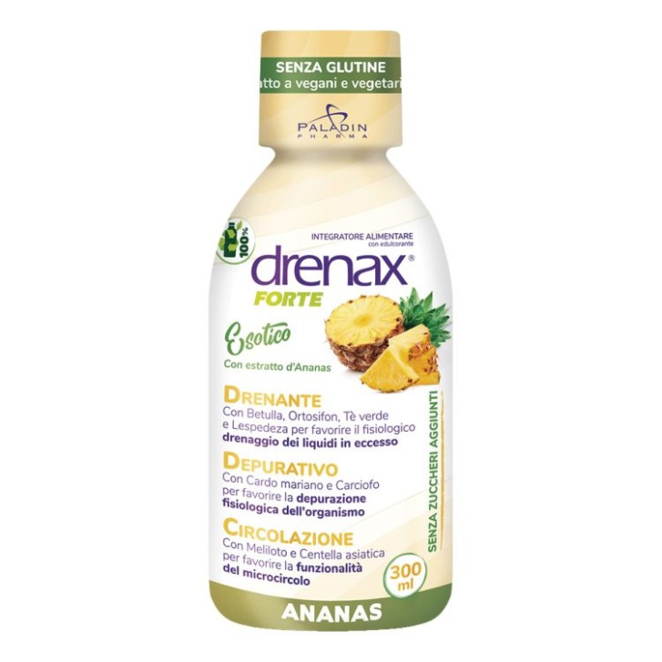 Drenax Forte Integratore Drenante Ananas Senza Glutine 300ml - Drenax