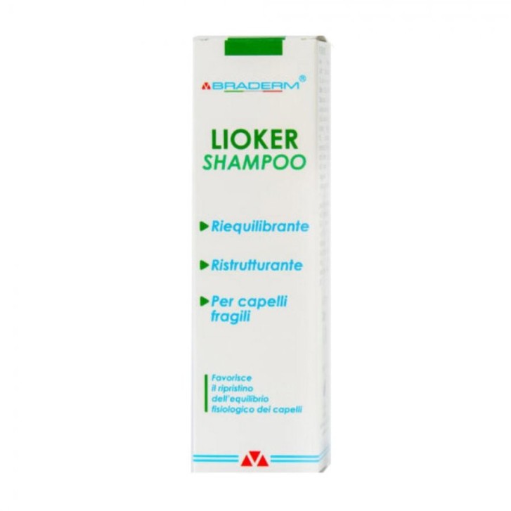 Shampoo Lioker per Capelli Fragili con Proteine della Seta e Pantenolo 200ml - Braderm