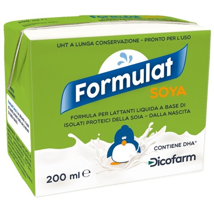 Formula soia senza lattosio con DHA dalla nascita 3x200ml - Formulat
